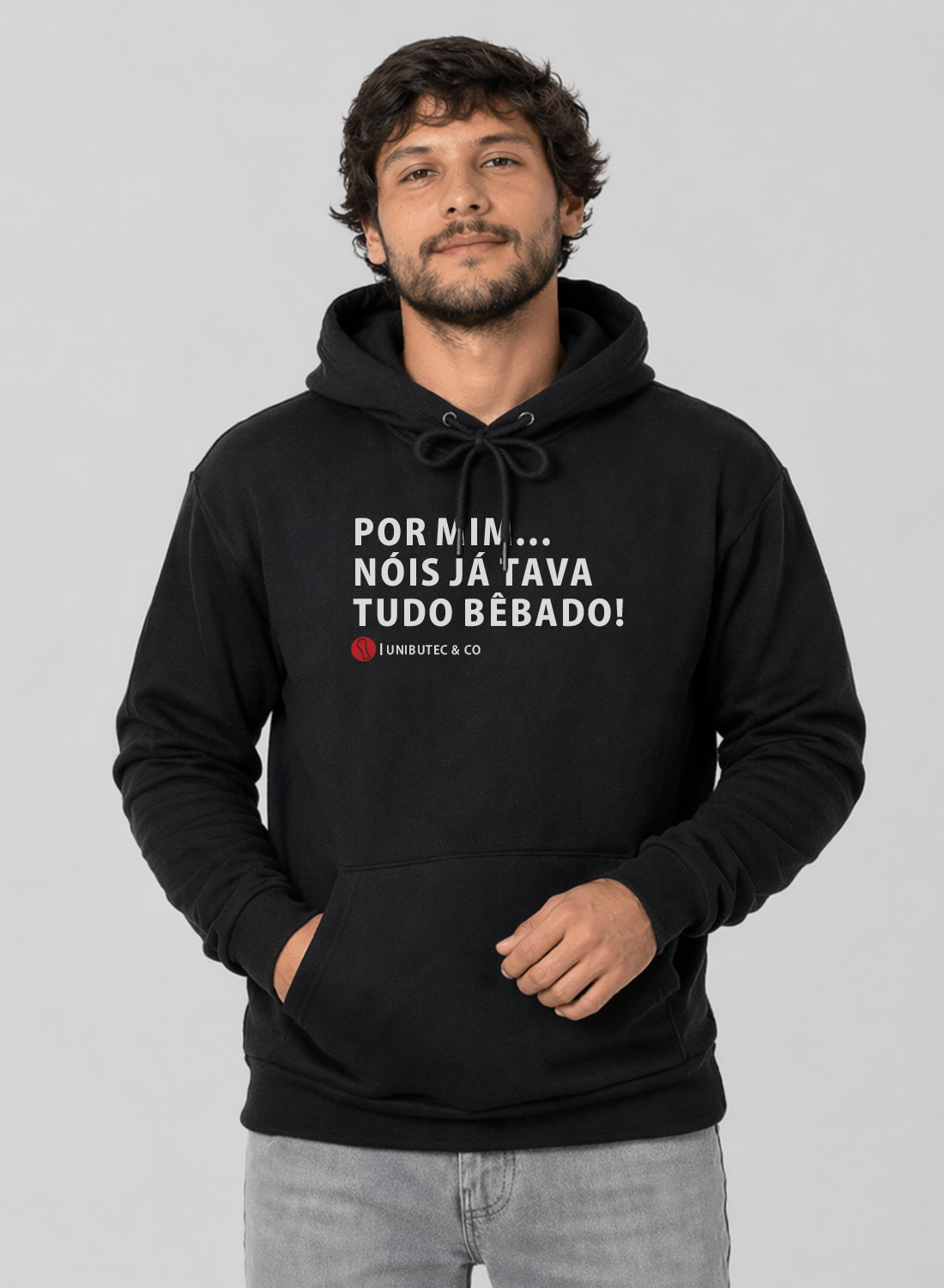Moletom Canguru Por Mim Nóis Tava Tudo Bêbado!