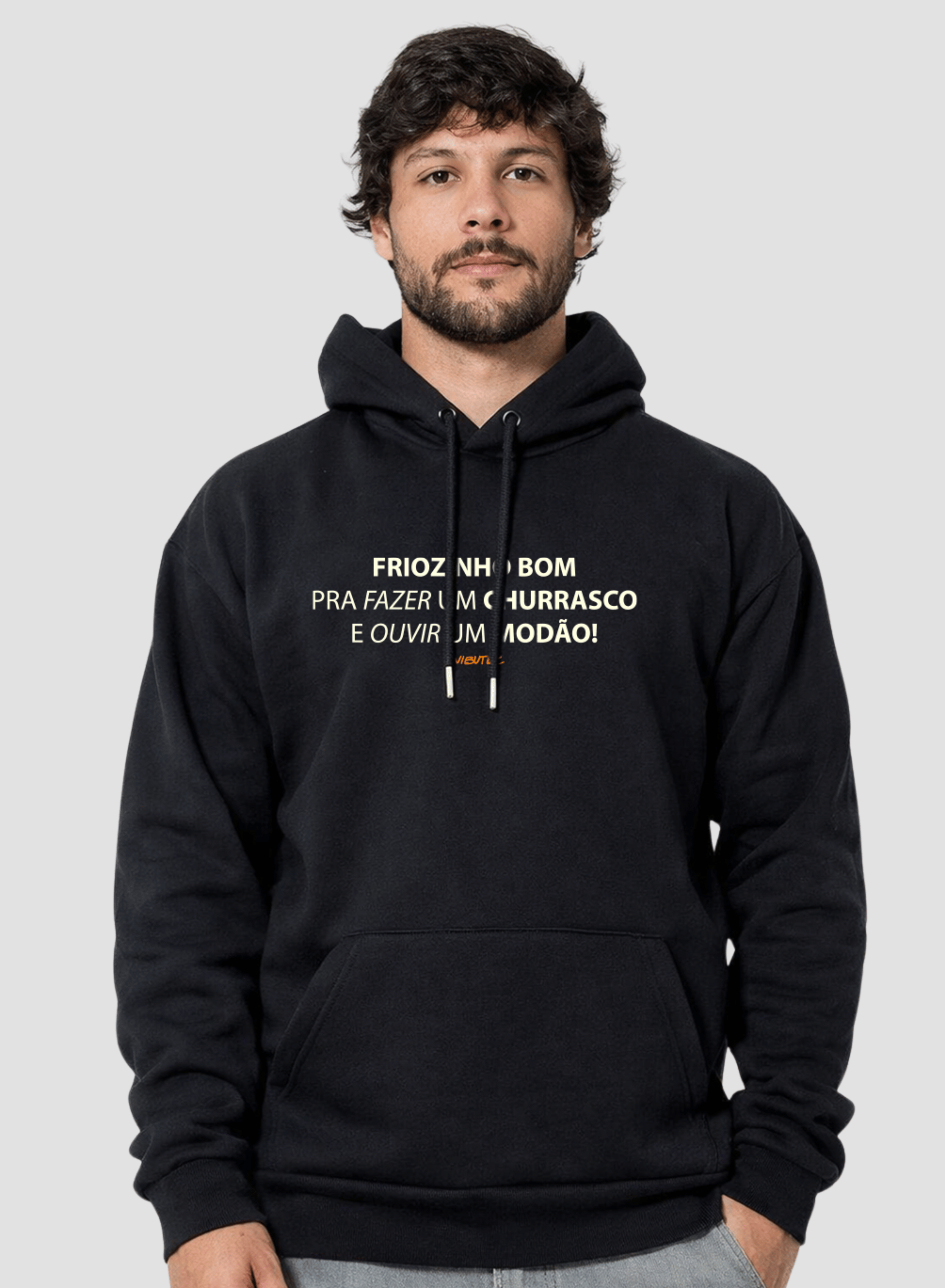 Moletom Canguru Friozinho Bom Para Fazer Um Churrasco e Ouvir um Modão