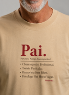 Camiseta Streetwear Pai, Parceiro, Amigo, Incomparável