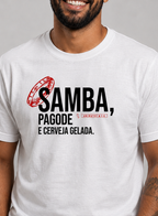 Camiseta Unibutec Basic Samba Pagode e Cerveja Gelada