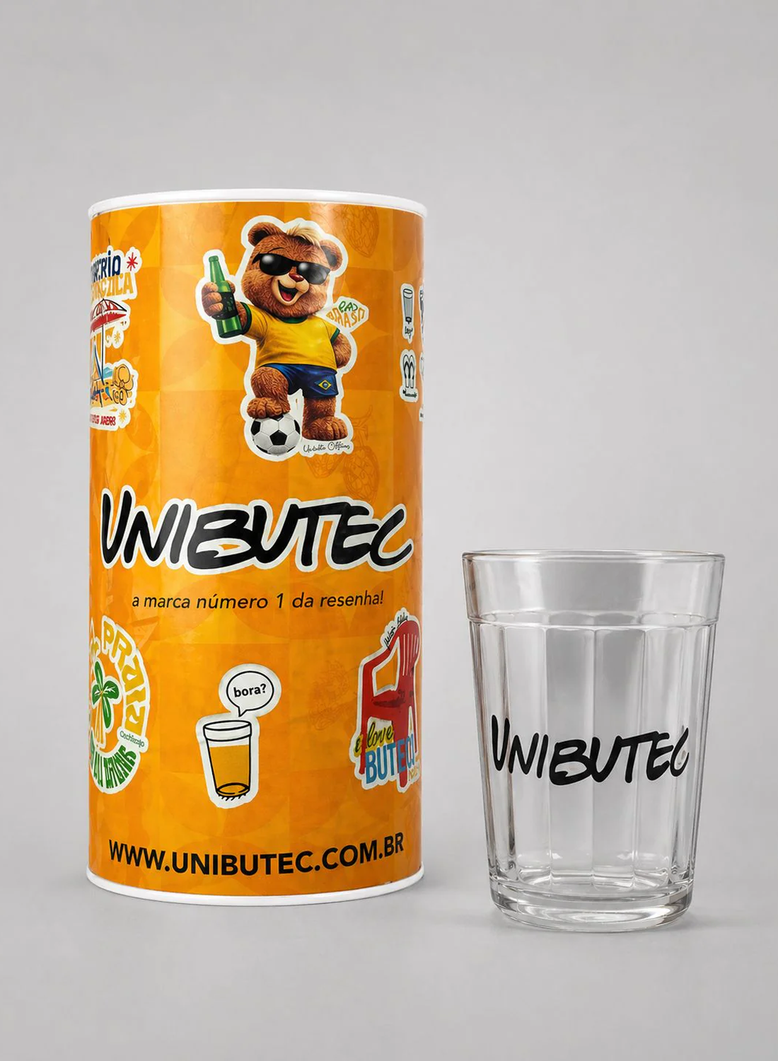 Embalagem de Presente Exclusiva + Copo Unibutec (1 Camiseta por Embalagem)